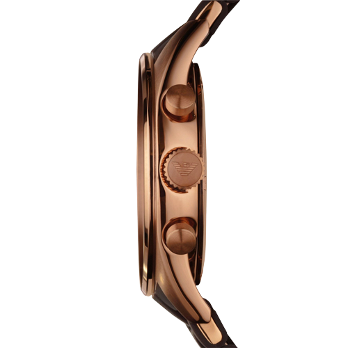 Emporio Armani Brown Silicone Strap Men's Watch -  AR5890